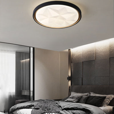 Nordic Creative Star Effect Round Iron Acrylic LED Flush Mount Ceiling Light