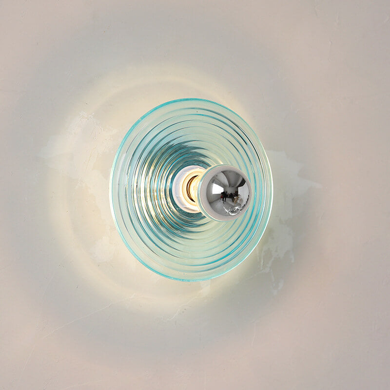 Moderne kreative Wasser-Ripple-transparente Glaseisen-1-Licht-Wandleuchte-Lampe 
