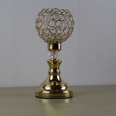 Lampe de Table Artistique à 1 Lumière avec Boule de Cristal de Luxe Européenne 