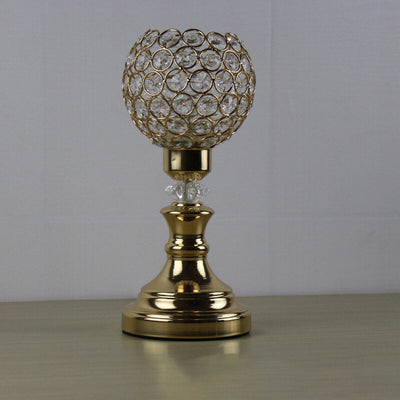 European Luxury Crystal Ball 1-Light Art Table Lamp