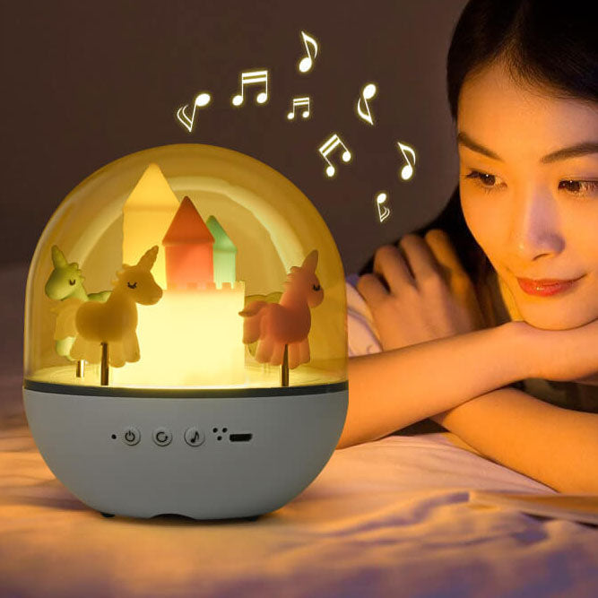 Creative Carousel Octavo Bluetooth Kids Night Light Table Lamp