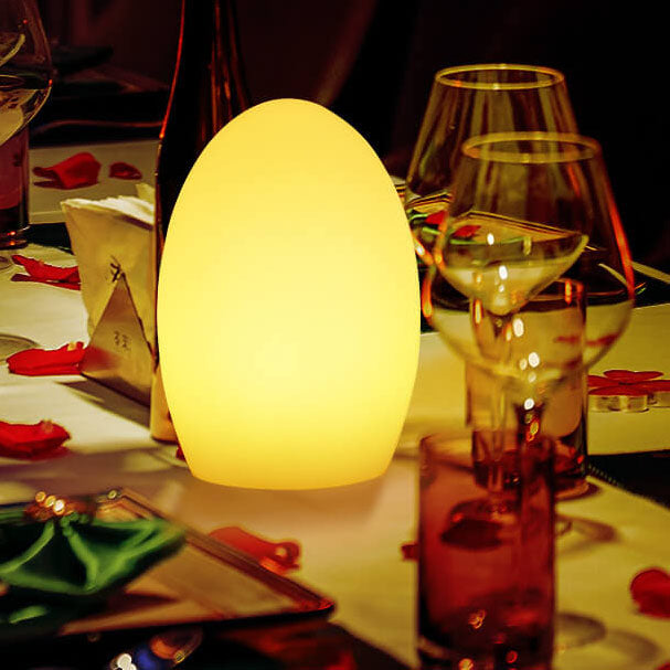 RGB ABS Eiförmige LED Dekorative Tischlampe