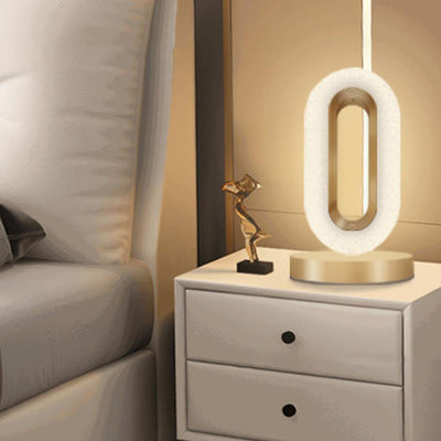 Nordic Creative Crystal Ring RGB APP LED Night Light Table Lamp