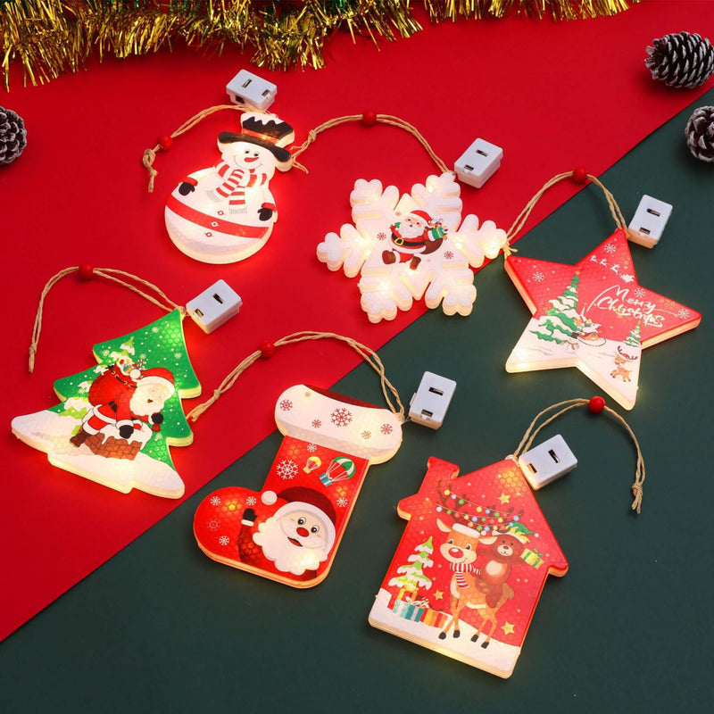 Lumières suspendues peintes en plastique LED décoratives de Noël 