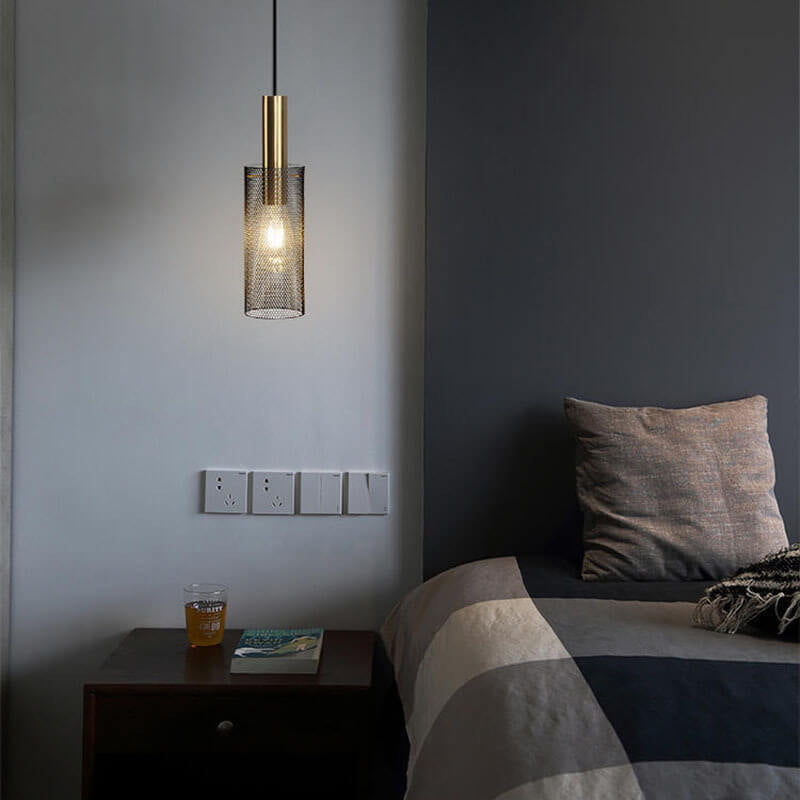 Nordic Creative Eisen-Mesh-Säule 1-Licht-Pendelleuchte 