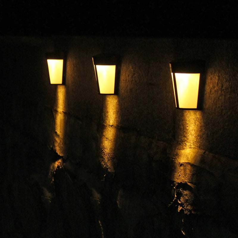 مصباح شمسي نصف أسطواني LED للحديقة الخارجية على الجدار 