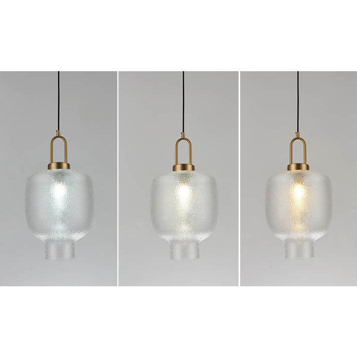 Nordisches Licht Luxus Oval Klar Glas 1-Licht Pendelleuchte 