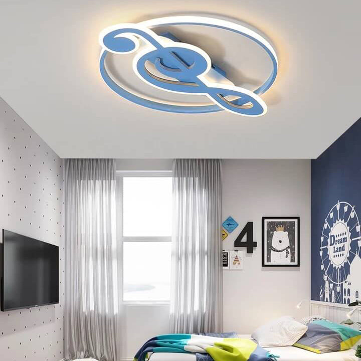 Plafonnier LED encastré avec notes de musique créatives nordiques 