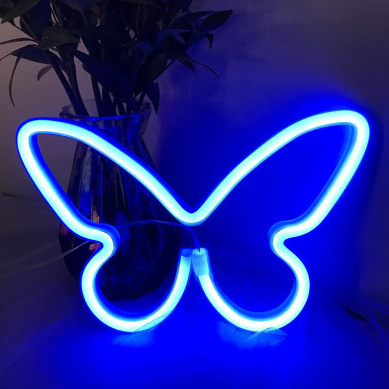 Contemporary Creative Butterfly PS LED USB Plug-In/Battery Decorative Neon Light For Bedroom