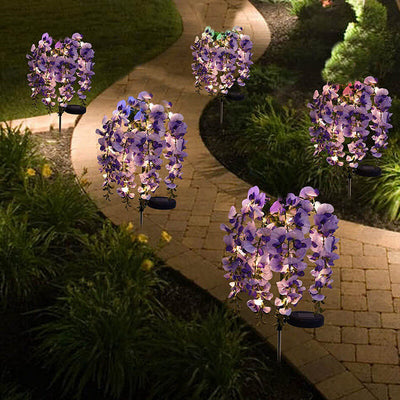 Solar-Simulation Wisteria LED Outdoor-Rasen-dekoratives Boden-Stecker-Licht 