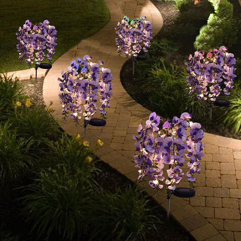 Solar-Simulation Wisteria LED Outdoor-Rasen-dekoratives Boden-Stecker-Licht 