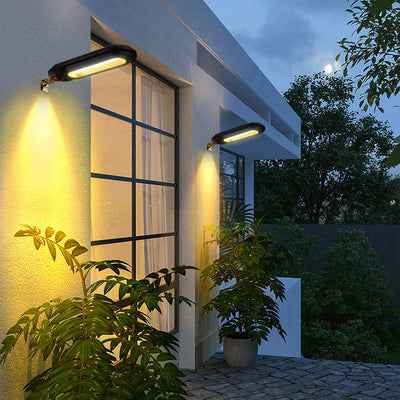 Moderne wasserdichte Solar-Wandleuchte mit intelligentem Lichtsteuerungssensor für den Außenbereich 