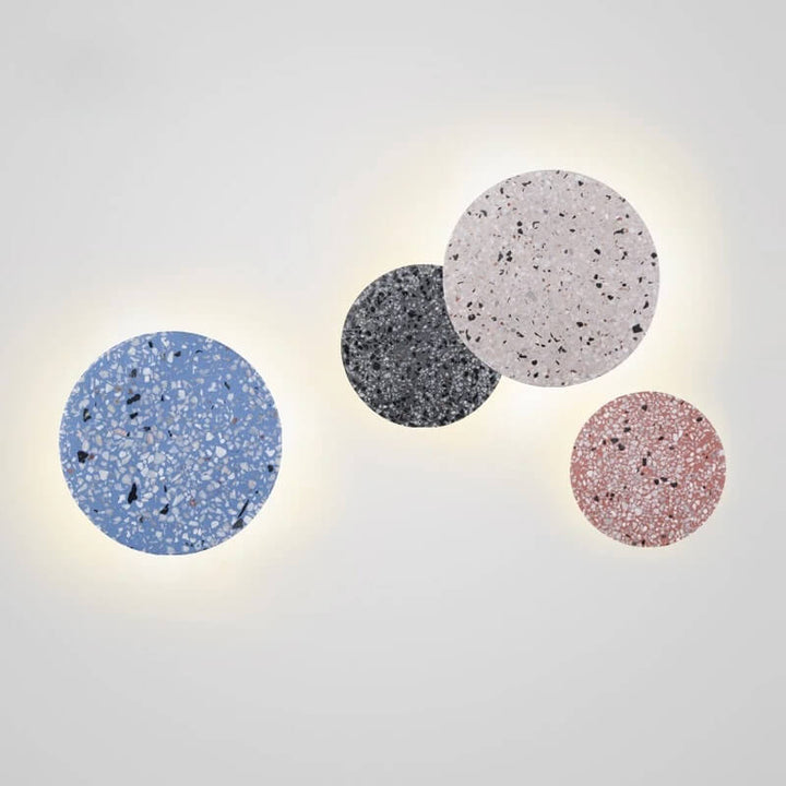 Lámpara de pared LED de mármol texturizado redondo moderno europeo 