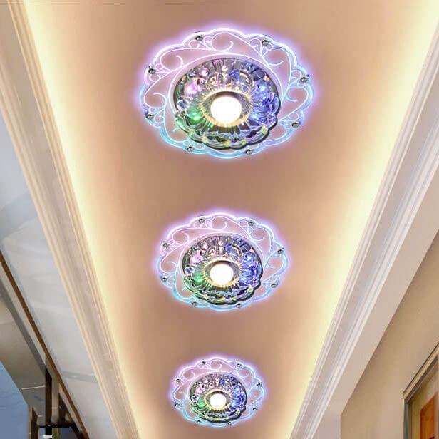 Modern Creative Flower Round LED Flush Mount Ceiling Light