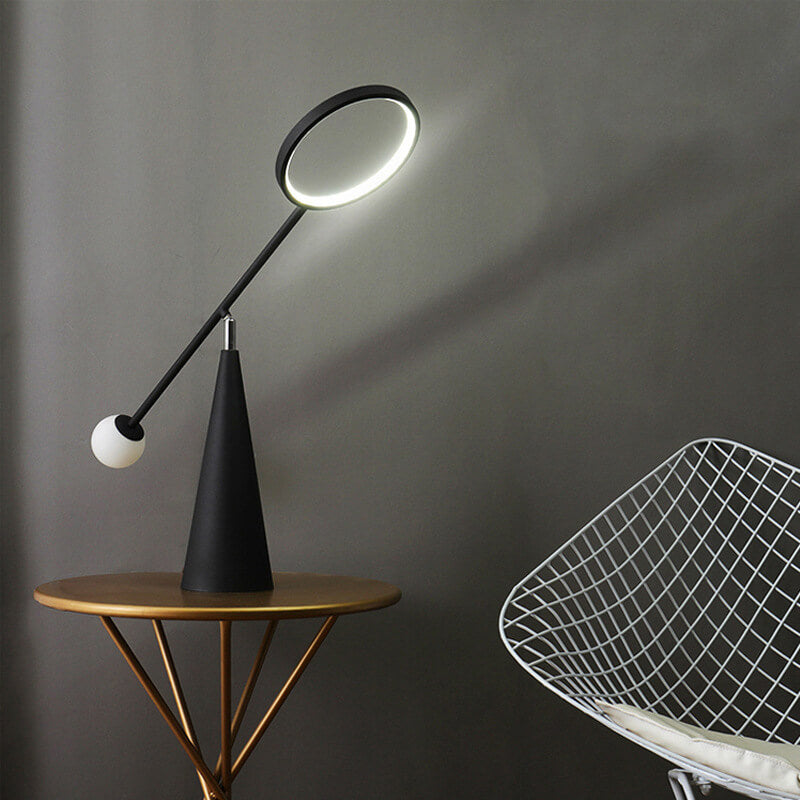 Moderne helle Luxus-Marmor-Eisen-geometrische LED-Tischlampe 