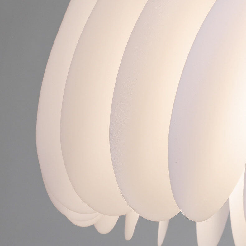 Modern Minimalist Pure White Iron Acrylic 1-Light Pendant Light