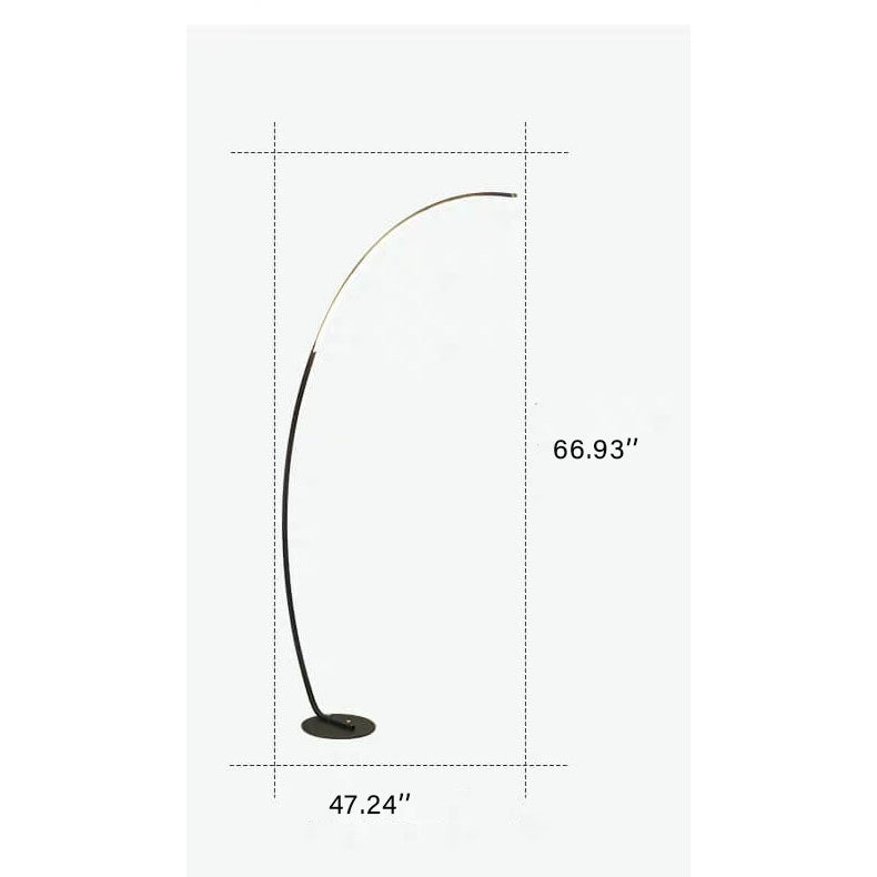 Fishing Rod Shaped 1-Light Arc Circular LED Floor Lamps