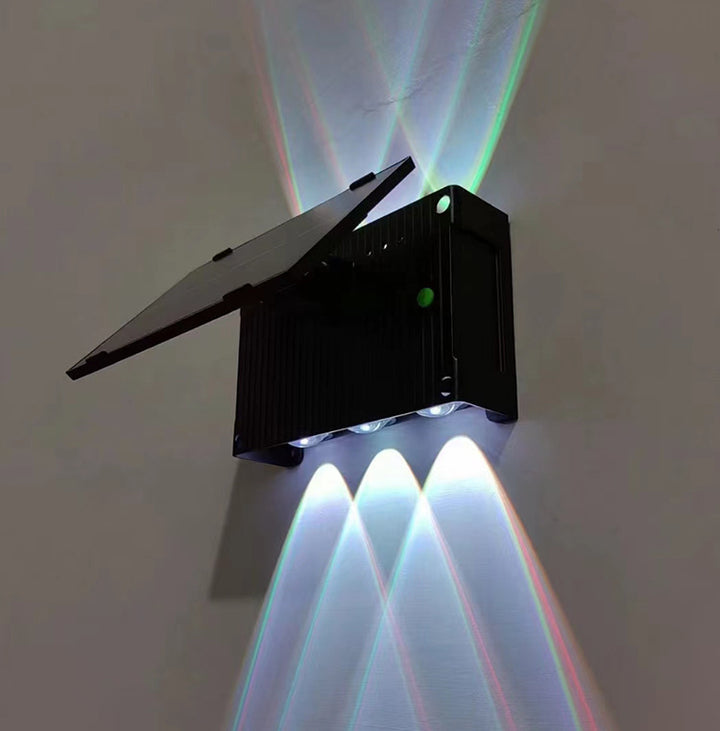 Lámpara de Aplique de Pared Moderna Cuadrada Solar LED para Jardín Paisaje Exterior Impermeable 