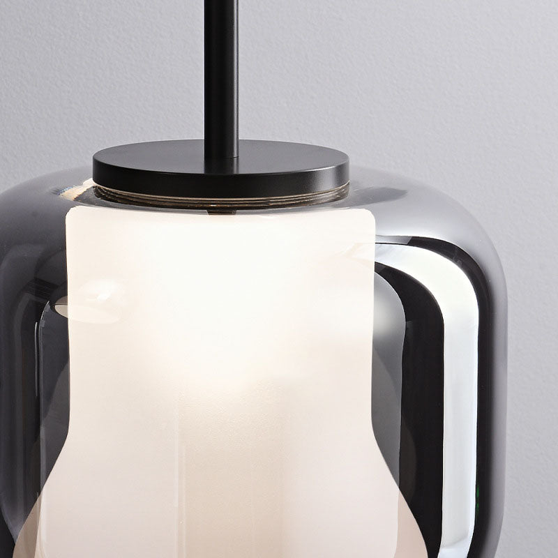 Lámpara colgante moderna minimalista de cobre acrílico con 1 luz 