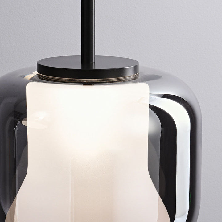Lámpara colgante moderna minimalista de cobre acrílico con 1 luz 