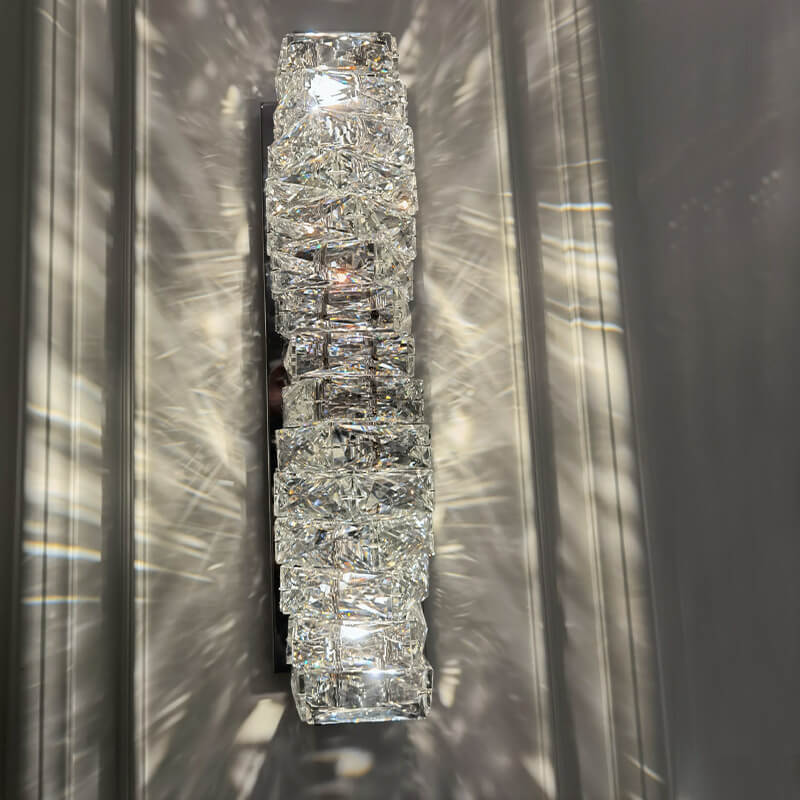 Moderne Luxus Kristallsäulen LED Wandleuchte 