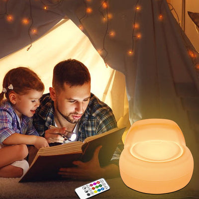 Lámpara de Mesa LED de Noche con Forma de Sofá de Silicona Creativa 