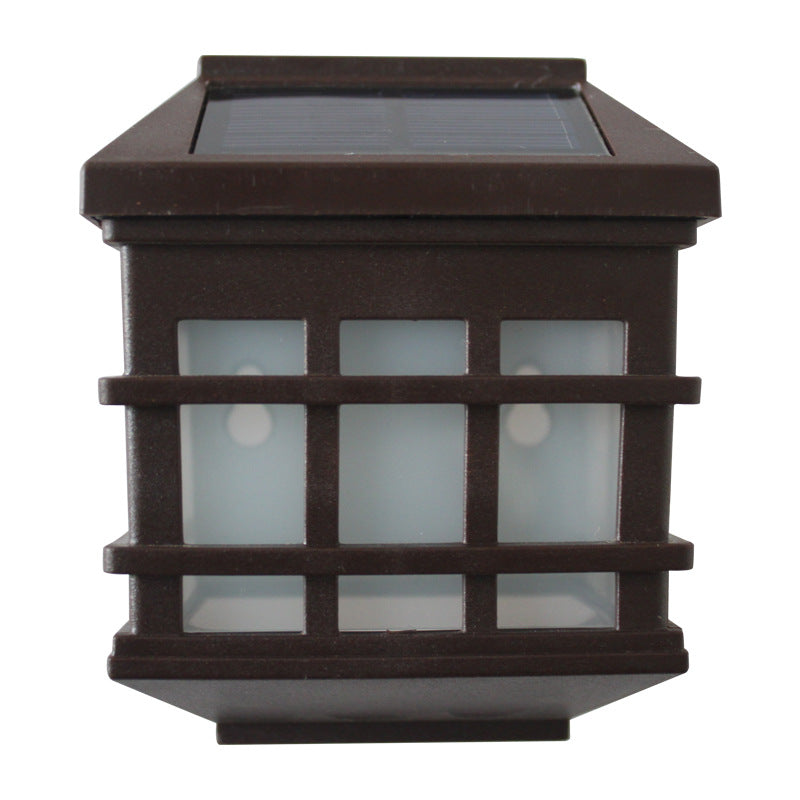 Cour étanche fenêtre panneau LED solaire applique murale lampe lumière extérieure 