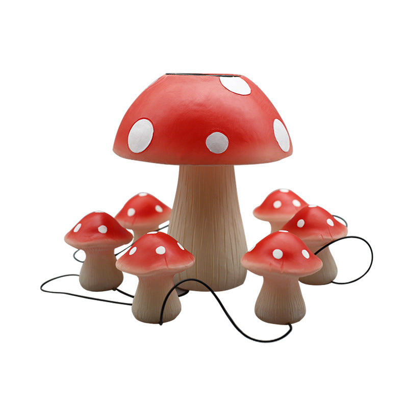Moderne kreative bunte Pilz-Solar-Outdoor-wasserdichte LED-Gartenlichterkette 
