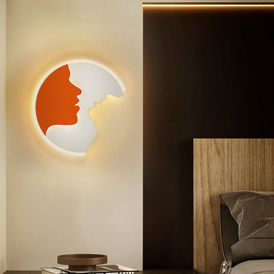 Minimalistische kreative runde LED-Wandleuchte aus Acryl
