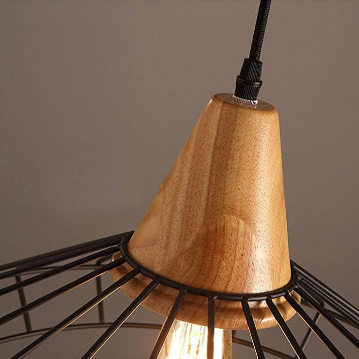 Scandinavian Minimalist Willow Iron 1-Light Pendant Light