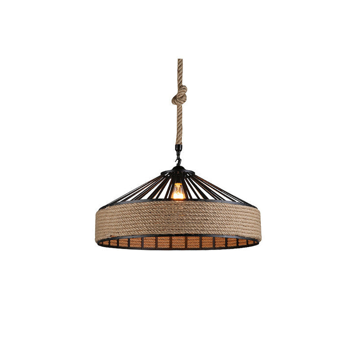 Suspension luminaire moderne en fer industriel à une lumière 