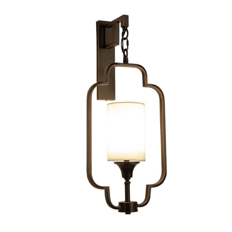 Lampe Applique Murale 1 Lumière avec Cadre en Fer et Tissu Classique Moderne 