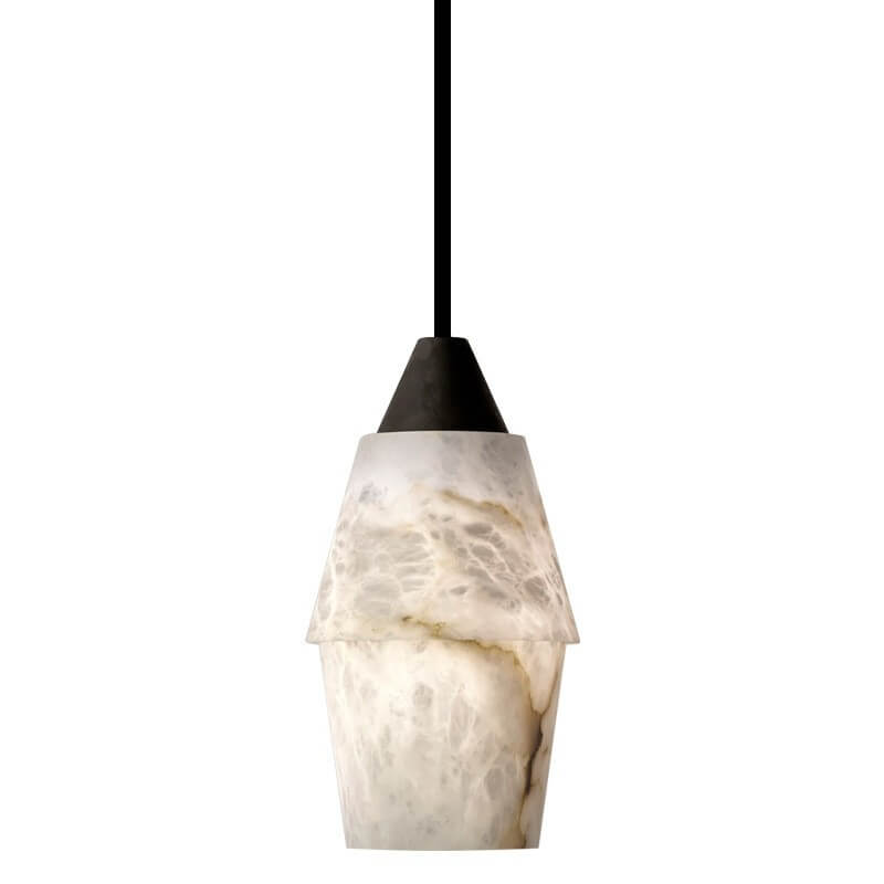 Modern Minimalist Full Copper Dolomite 1-Light Pendant Light