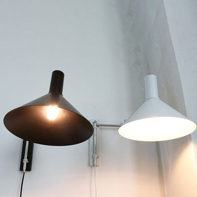 Nordic Vintage Barn Shade 1-Licht-Wandleuchte mit Schwingarm