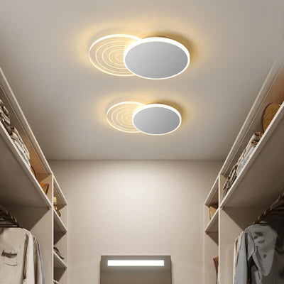 تصميم بسيط هندسي متداخل مبتكر لمصباح LED مثبت على السقف 