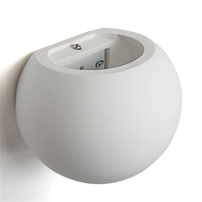 Modern Simple Round Drum Up and Down 1-Light  Wall Sconce Lamp