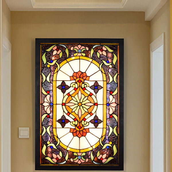 European Tiffany Stained Glass LED Mural Wall Sconce Lamp
