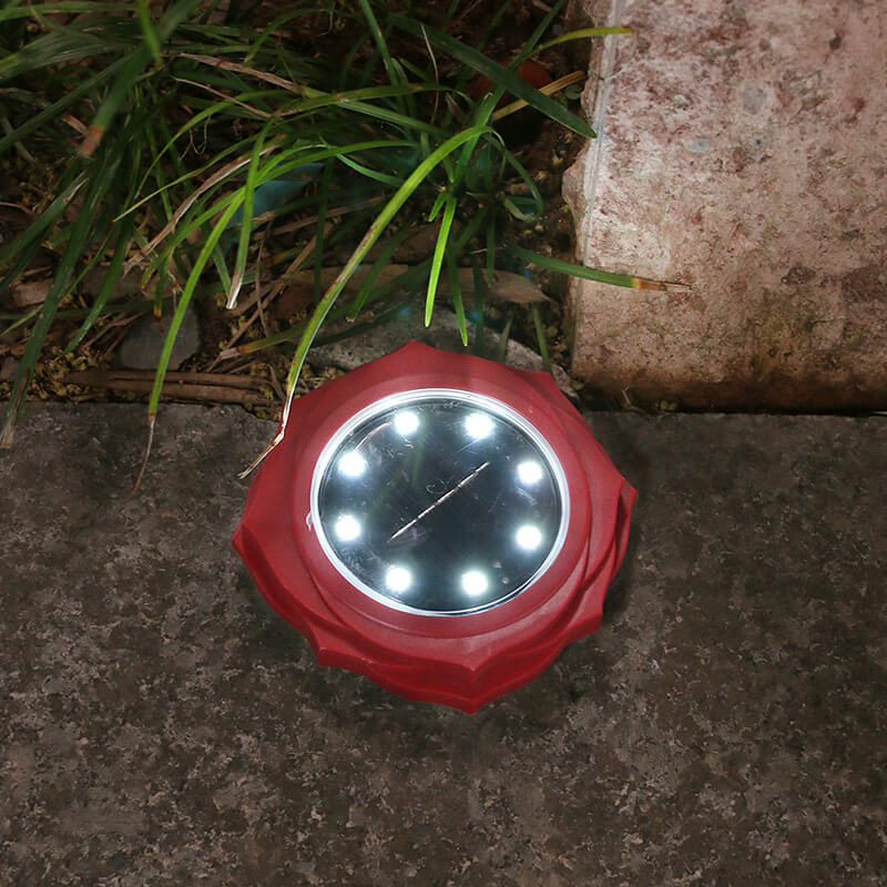 ضوء حديقة LED أرضي يعمل بالطاقة الشمسية مقاوم للماء للحديقة الخارجية 