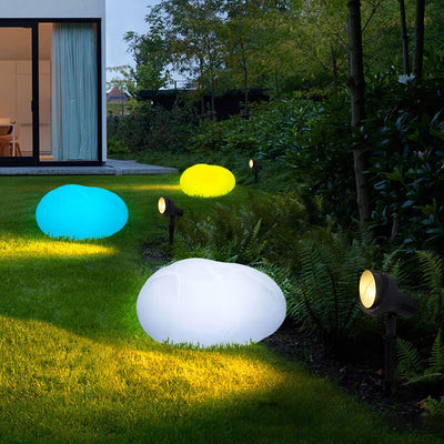 Modern Pebble PE Luminous Waterproof Outdoor Lawn Landscape Light