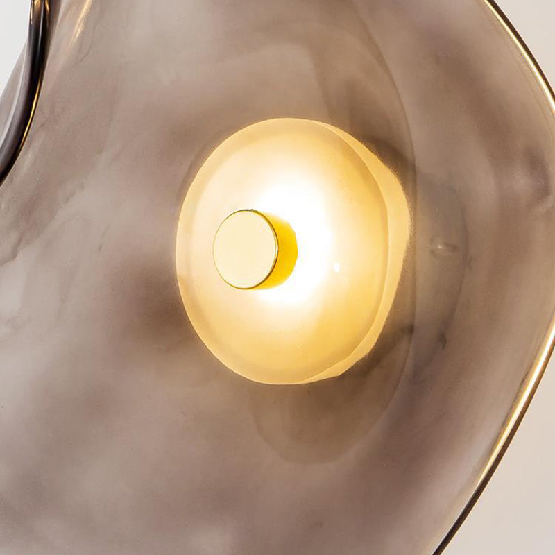 Contemporary Simplicity Iron Round Glass LED Wall Sconce Lamp For Living Room