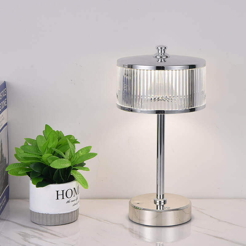 Lampe de table ambiante tactile LED rechargeable en acrylique de luxe créatif 