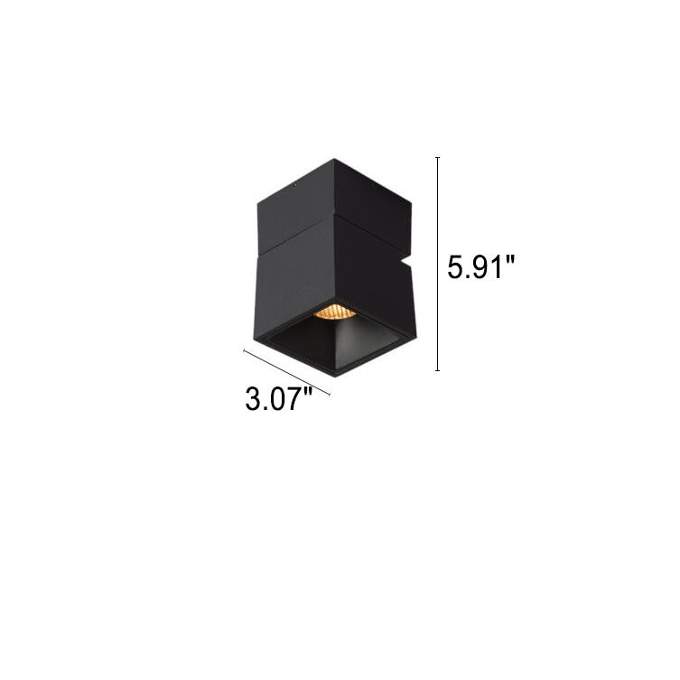 Luz LED montada al ras semi-plegable moderna en blanco y negro puro 