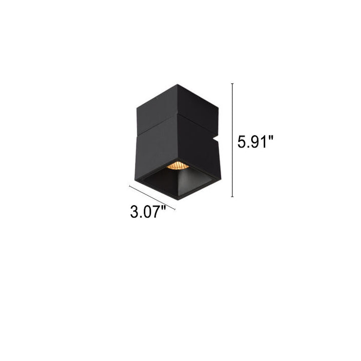 Luz LED montada al ras semi-plegable moderna en blanco y negro puro 
