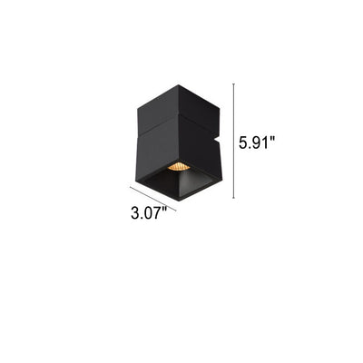 Modern Pure Black White Foldable LED Semi-Flush Mount Light