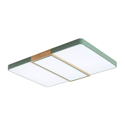 Nordic Minimalist Geometric Rectangular LED Flush Mount Ceiling Light