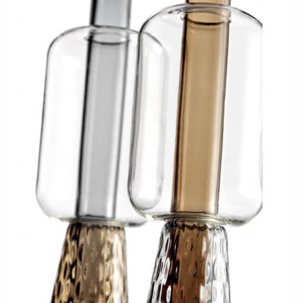 Modern Creative Clear Glass Cylinder 1-Light Table Lamp