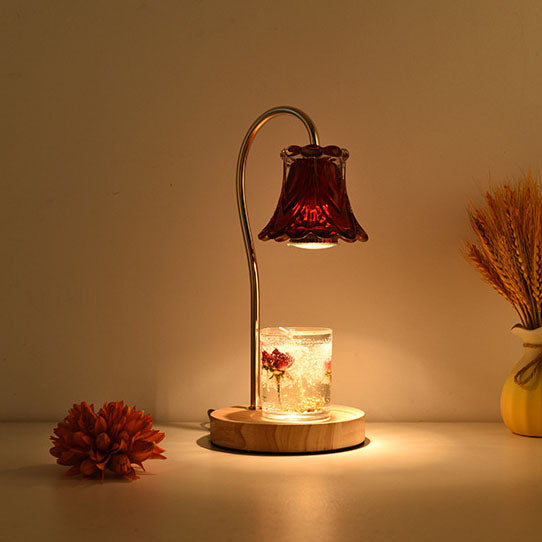 Lámpara de mesa de cera derretida de 1 luz con campanilla clásica nórdica 