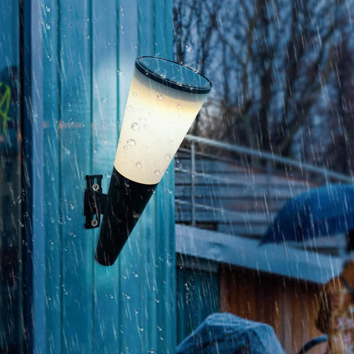Solar wasserdichtes Horn-Design LED Außen Dekoration Wandlampe 