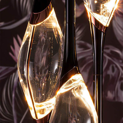 Modern Light Luxury Simple All-Copper Crystal LED Pendant Light