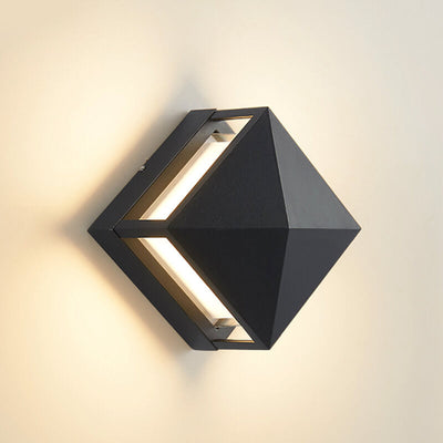 Applique murale LED carrée en aluminium acrylique étanche simple pour l'extérieur 